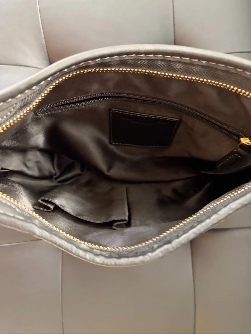 Coach Black Signature Jacquard Shoulder Bag with Gold-Tone Hardware